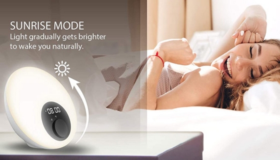 Wake-Up Light Alarm Clock with Bluetooth Speaker