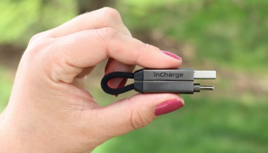 Get charged up on the go: anytime, anywhere! Like a Swiss Army Knife, this patented cord will charge any device from nearly every kind of power source.
