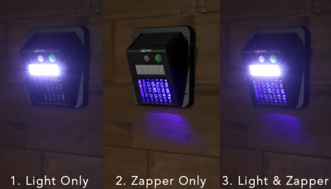 This multifunction outdoor light features bright and powerful illumination - now with a bug zapper!