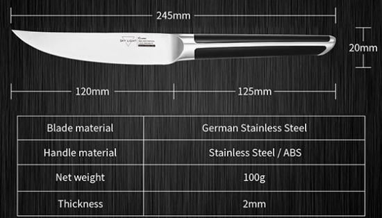 German Stainless Steel Steak Knives: Set of 6