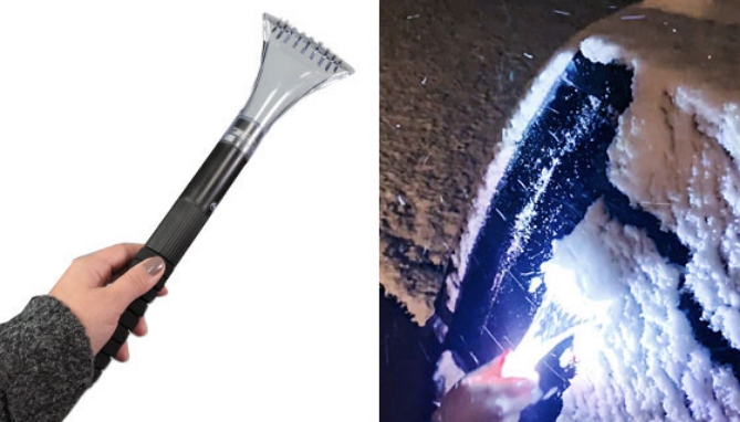 Picture 2 of Pinnacle All-In-One Ice Scraper and Flashlight
