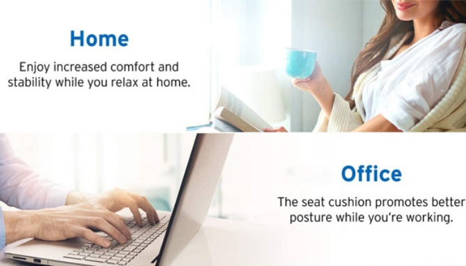 Picture 2 of Memory Foam Orthopedic Seat Cushion
