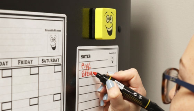 Picture 2 of ErasableMe Magnetic Dry Erase Monthly Calendar Kit
