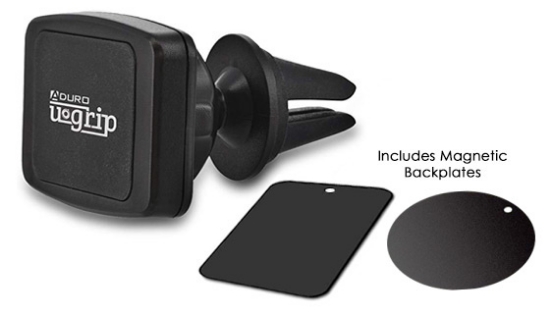 This deluxe magnetic mount not only holds your phone securely with 6 super strong magnets, it also swivels to give you the perfect viewing angle from your vent.