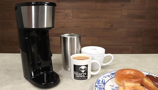 Brewing up a delicious cup of coffee is as easy as pour, push and go - AND in just a few minutes