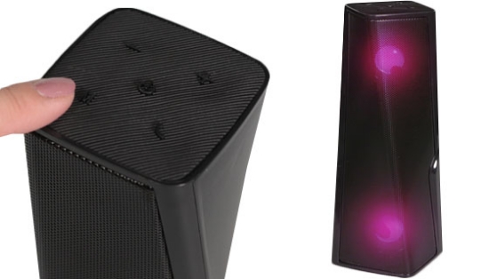 This is a complete modern speaker that will look right at home on any desktop for all your multimedia needs! The speaker features crisp clear sound and many ways to enjoy your audio as well as providing some ambient RGB color-changing lighting effects.
