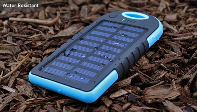 5000mah Solar Power Bank with Flashlight