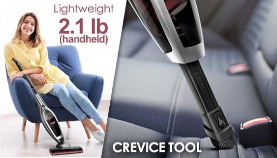 Get the power of a full-size upright vacuum in a cordless, lightweight, and versatile, 2-in-1 stick vacuum.