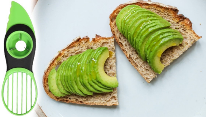 Picture 2 of 3-in-1 Avocado Tool: Split, Pit, and Slice!