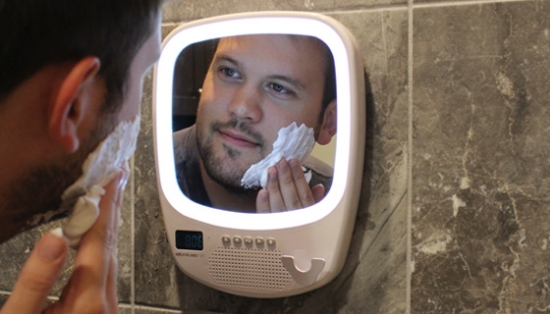 This mirror really does it all. It's splash-proof, so you can attach it in your shower using the series of strong suction cups on the back, and it features a Bluetooth speaker that you can connect your phone to from up to 33 ft. away. Play music and even take calls in your shower with the built-in mic and call answer button.