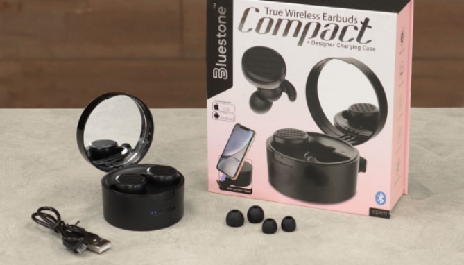 Picture 2 of True Wireless Earbud Compact Designer Mirror