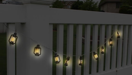Enjoy warm accent lighting anywhere indoors or outdoors with these Hanging Mini Lantern LED String Lights!