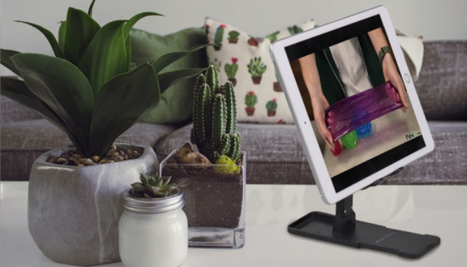 Securely hold and display any mobile device with our extendable phone and tablet stand