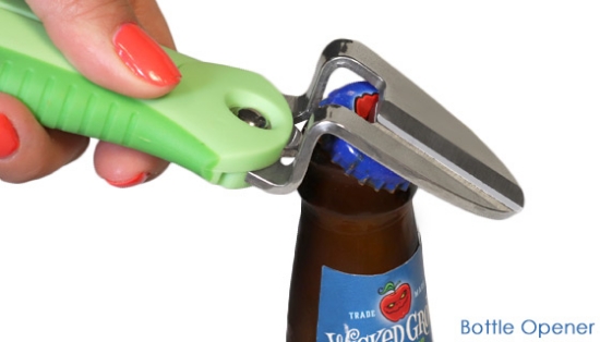 The 4-in-1 Super Opener combines the most common and frequently used household tools into one convenient hand-held device.