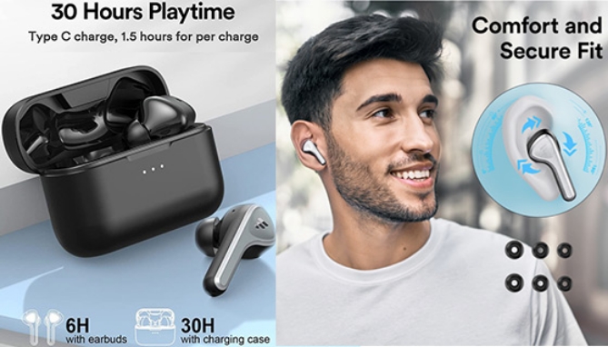 True Wireless Stereo Earbuds with 3-Way Active Noise Cancellation