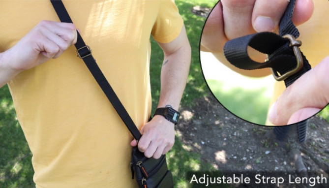 Picture 3 of Genuine Leather Hands-Free Travel Pouch
