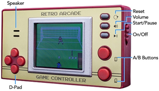 This tiny handheld system actually has over 150 classic-style arcade games inside! There's all kinds of sports games, puzzles, racing games, space shooters, platform jumpers, and more.