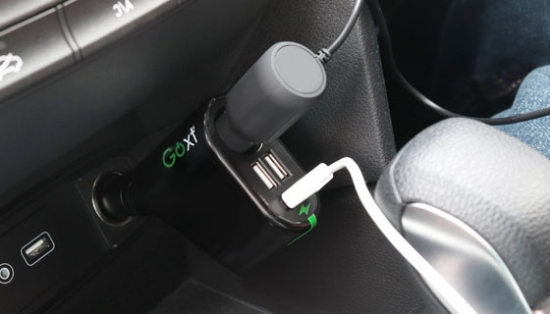 The 12V Quad Car Charger plugs directly into your car's DC power socket allowing you to charge up to four devices at once.