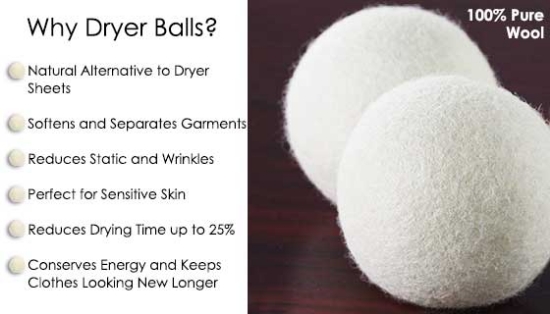 Use these once and you'll use them forever. These Wool Dryer Balls are a pure, natural alternative to those chemical fabric softeners and those flammable dryer sheets.