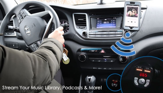 The Armor All Bluetooth FM Transmitter is the convenient all-in-one solution for cars that don't have Bluetooth capabilities.