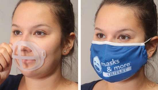 Ever have trouble breathing with a mask on? This easily and comfortably fits on your face and puts a barrier between you and whatever mask you are wearing.