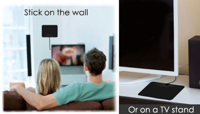 Picture 2 of Ultra-Thin HDTV Antenna with 100 Mile Radius