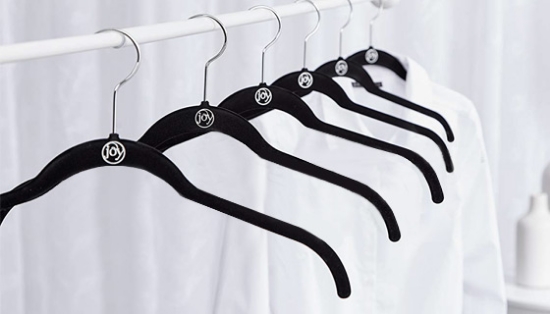 Hang clothes neatly and keep them looking great with this 40-pack of Joy Huggable Hangers.