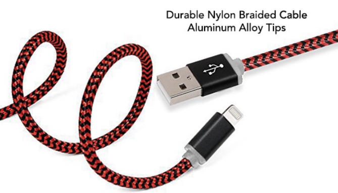 Picture 2 of Braided Apple MFI Lightning Cord 10ft Cables: 2PK