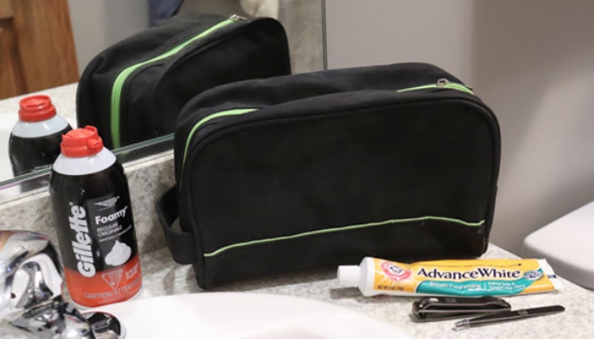 Picture 2 of Water Resistant Travel Toiletry Bag With Pocket Multi-Tool