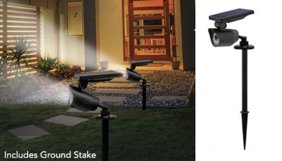 Similar to our best-selling Solar-Powered Outdoor Security Light, the Night Beam Solar-Powered Spotlight is a weatherproof, security lighting solution that is affordable, easy-to-install, fully automatic, and best of all requires no batteries or wiring.