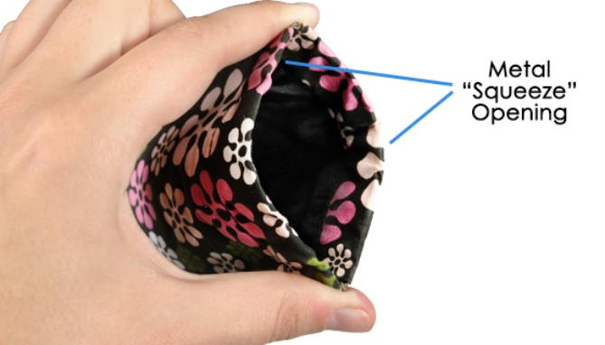 Picture 2 of Fabric Floral Pattern Eyeglasses Snap Pouch
