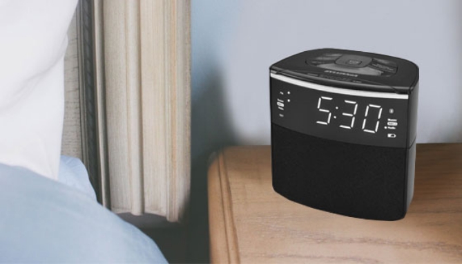 Picture 2 of Sylvania USB Charging Clock Radio with BT Speaker (Refurbished)