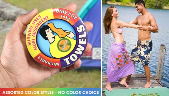 Picture 2 of Full-Size Reusable Compressed Beach Towel By Lightload Towels
