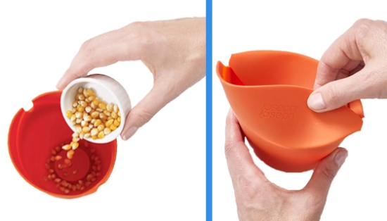 This fun popcorn maker allows you to make a single (1 oz) serving of popcorn easily in the microwave. You get two individual poppers that allow you to pop fresh, hot and fluffy popcorn in about 2 minutes!
