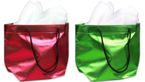 Large Metallic Gift Bag with Tissue Paper