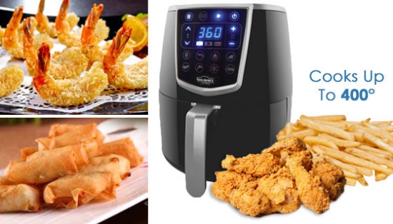 Now you can enjoy mouth watering fried-foods without the fat of deep frying with the innovative Copper King Air Fryer. YES... it fries your food using hot air.