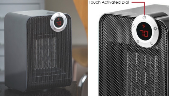 The Touch-Activated Digital Oscillating Heater combines the convenience of a portable unit with features of a larger, more advanced model.