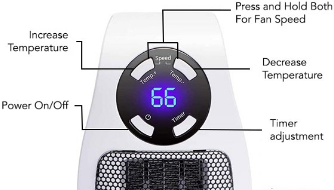 Picture 2 of Mini Plug-in Space Heater with Built-in Timer