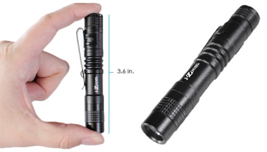 You'll get 5 fantastically bright flashlights that fit in the palm of your hand. You'll be amazed at the 120 Max Lumen output of this little light that runs on just one AAA battery.