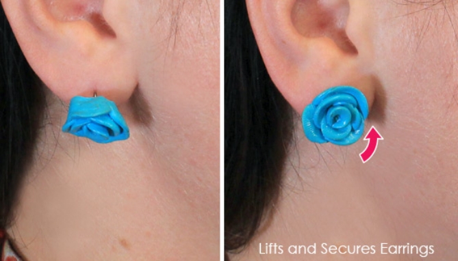 Picture 3 of Set of Two Deluxe Edition of MagicBax Earring Lifters (18K Gold Plated and Sterling Silver)