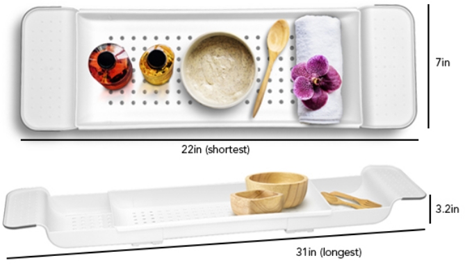 Picture 2 of Extendable Bathtub Caddy and Organizer by FineLife Products