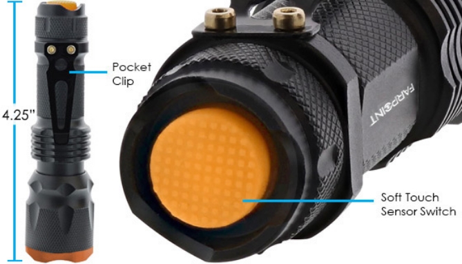Picture 3 of 4-Pack of SWAT Tactical Flashlights