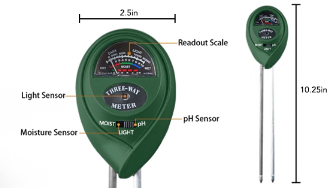 3 in 1 Soil Meter by Finelife