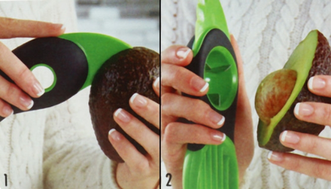 Picture 3 of 3-in-1 Avocado Tool: Split, Pit, and Slice!