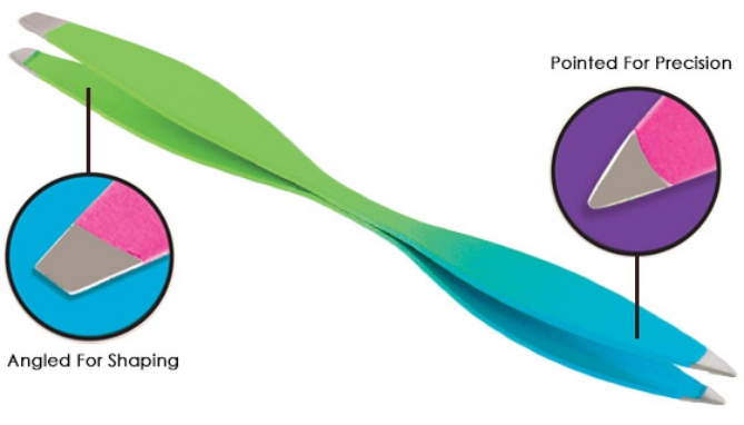What's better than a good pair of tweezers? How about a double-sided pair that has BOTH a slanted tip and pointy tip for fine-tuned accuracy.