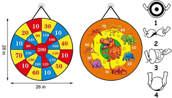 Picture 5 of 26-Inch Supersized Velcro-Like Dartboard Kit For Indoors And Outdoors