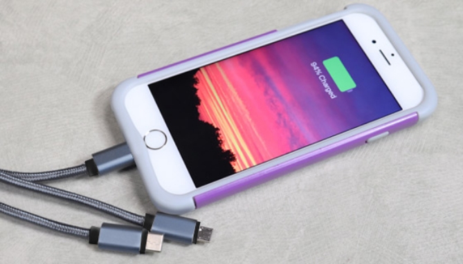 Picture 4 of 6ft Braided 3-in-1 Multi Charging Cord: Android and iPhone-Ready