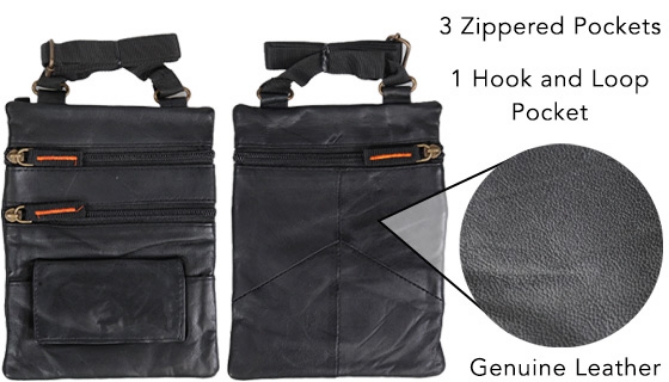 Picture 4 of Genuine Leather Hands-Free Travel Pouch