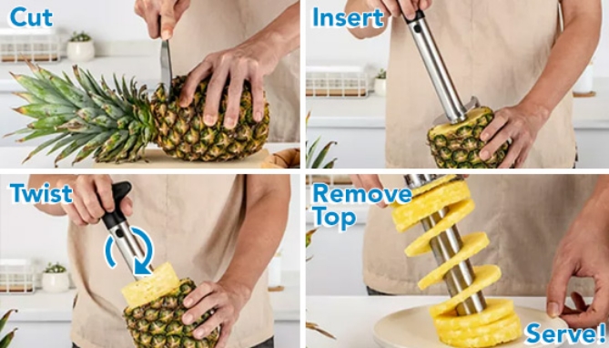 Pineapple Corer with Mini Fork Set