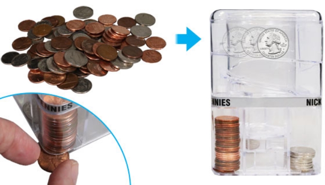 Don't let small change slip through your fingers. With this clear, plastic <strong>Coin Bank</strong> you can see your money grow with every coin you add.